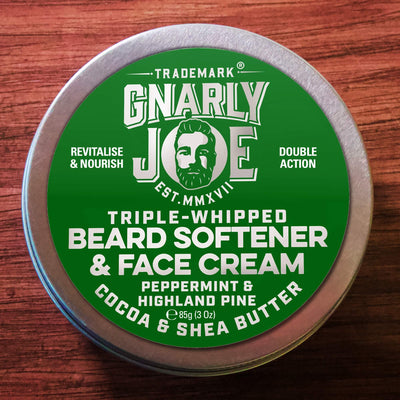 Triple-Whipped Beard Softener & Face Cream. With Cocoa & Shea Butter, Peppermint & Highland Pine.