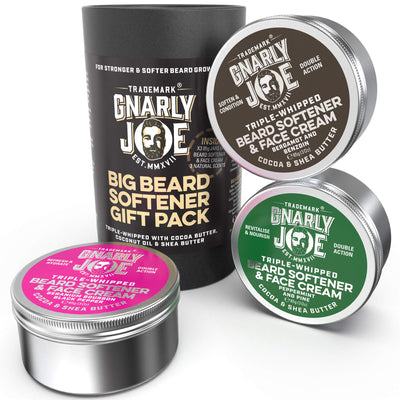 Big Beard Softener Triple Pack. All 3 Scents of Joe's Triple-Whipped Beard Softener & Face Cream